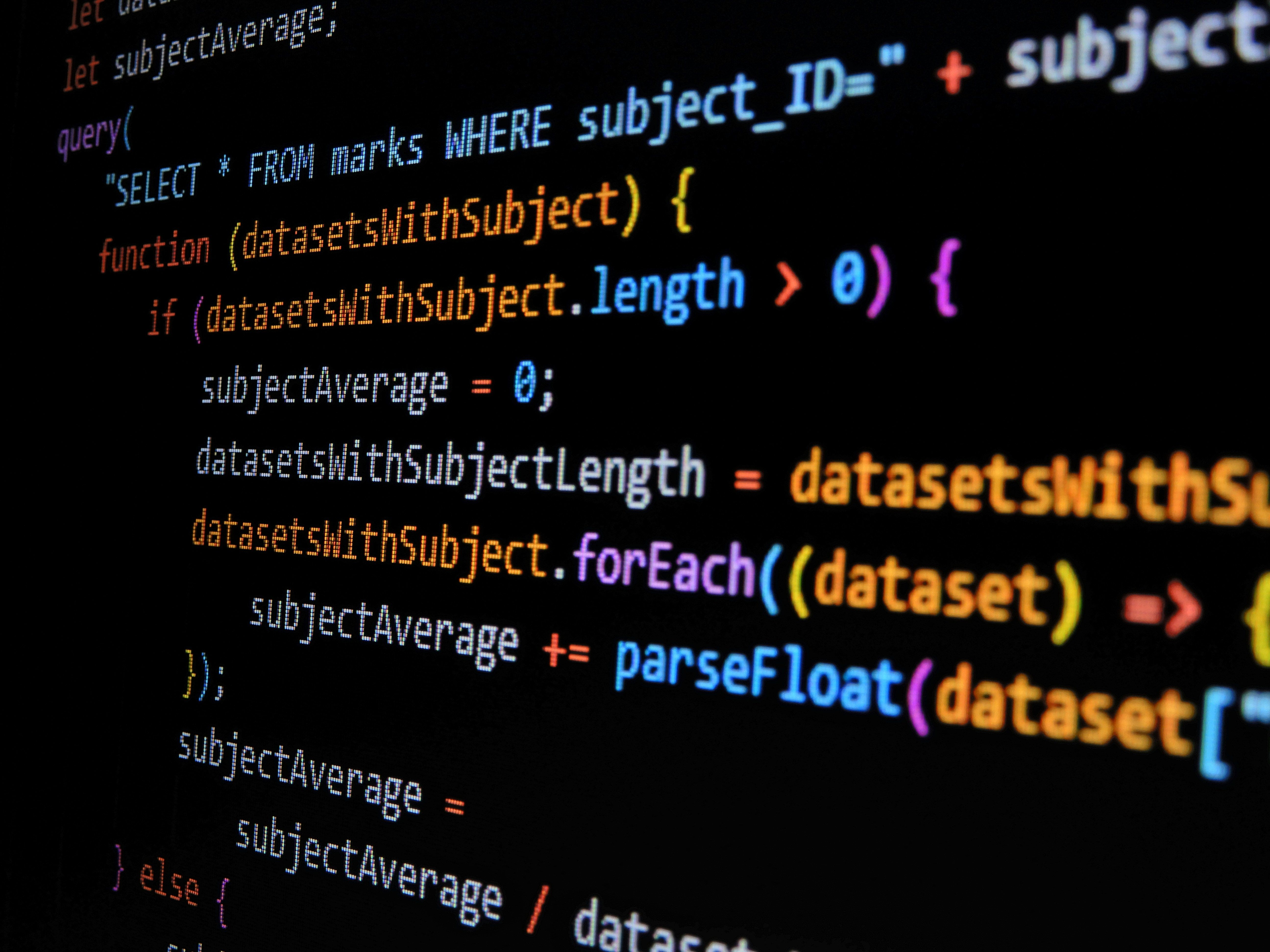 a close up of a computer screen with a bunch of code on it